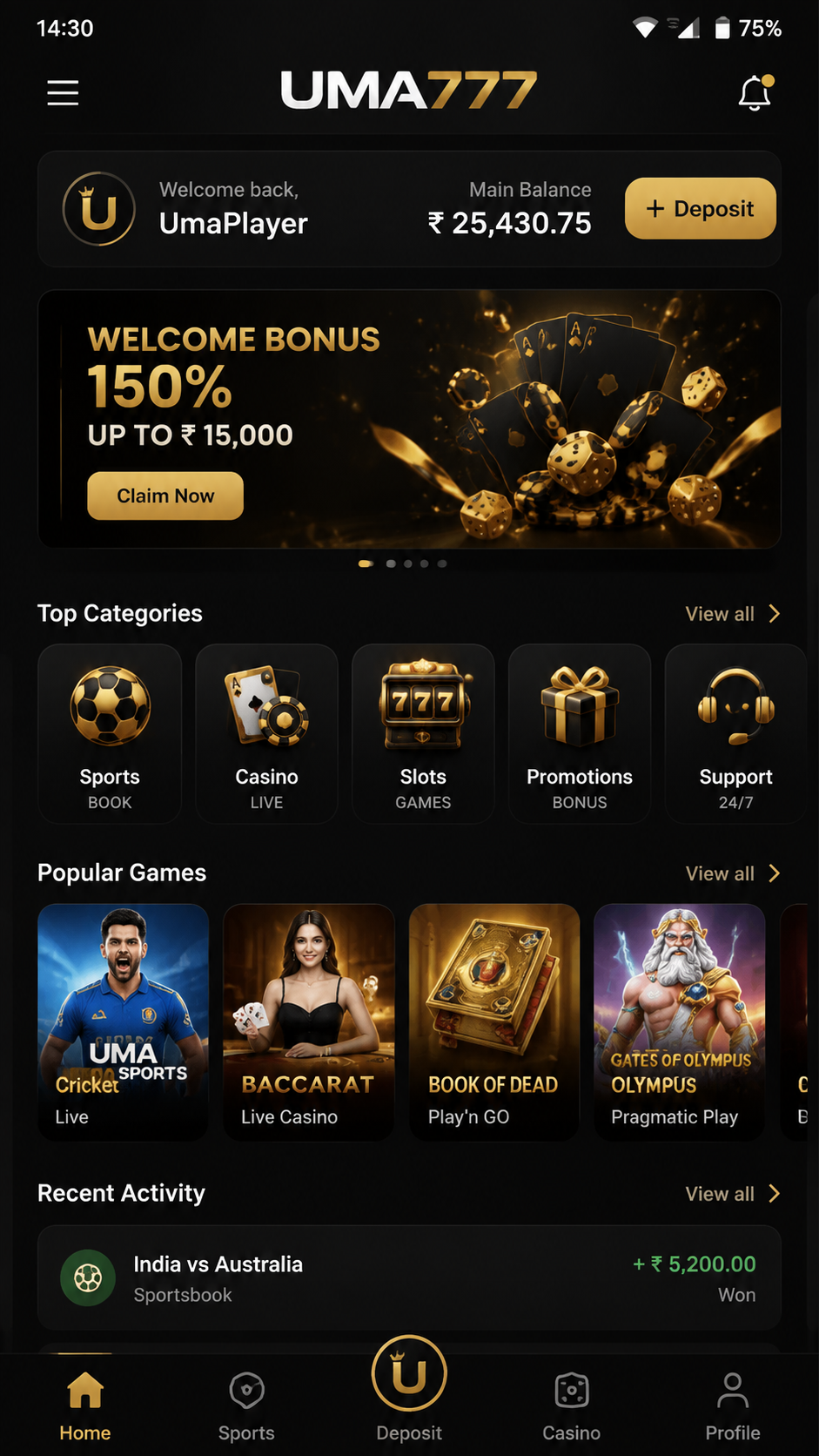 uma777 screenshot