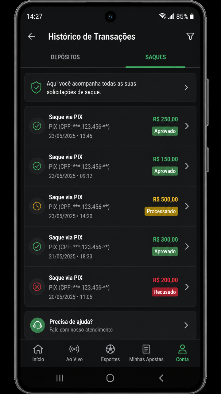 UpBet screenshot