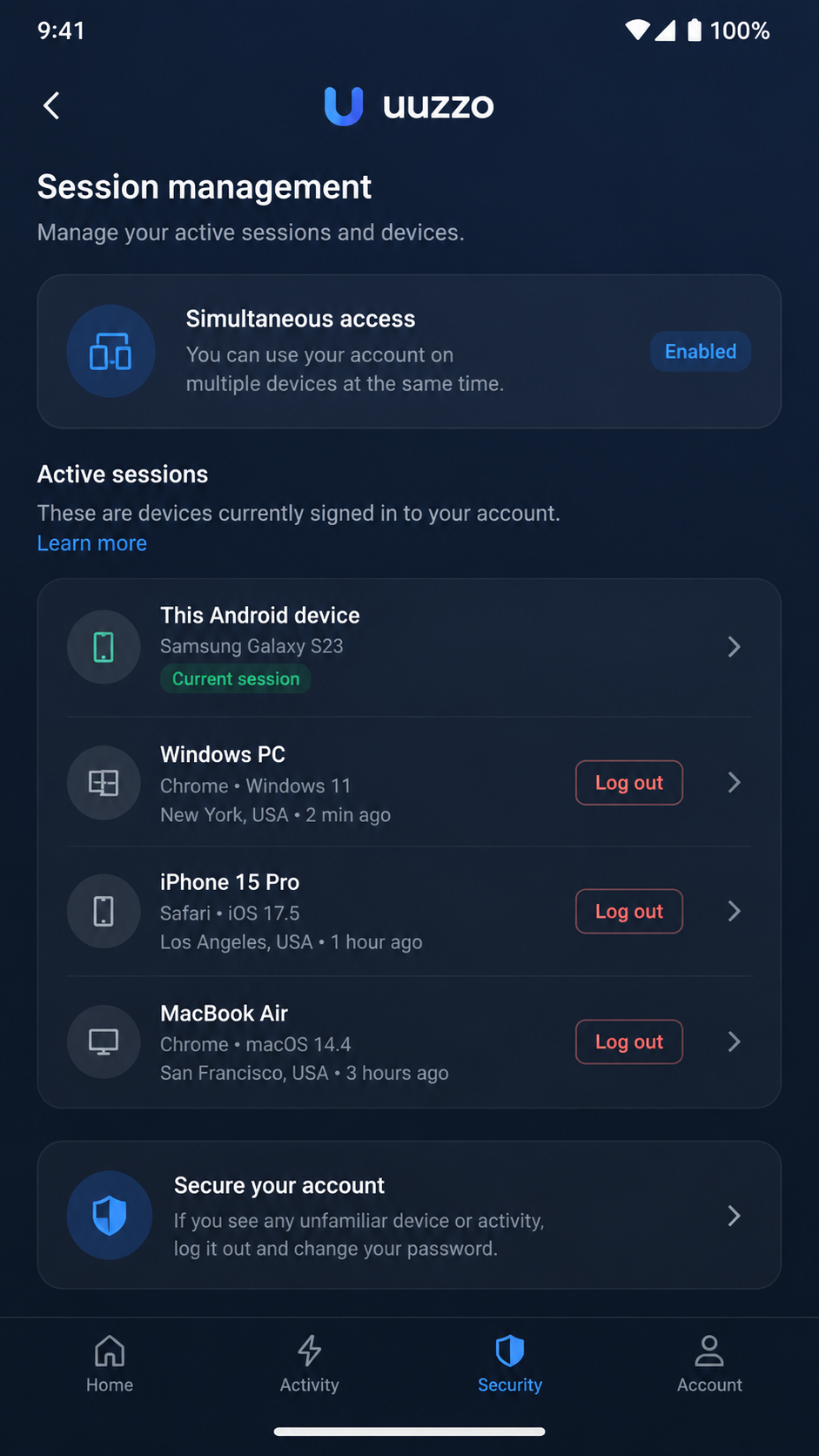 uuzzo screenshot