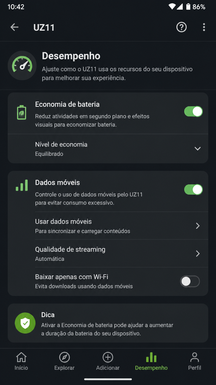 UZ11 screenshot