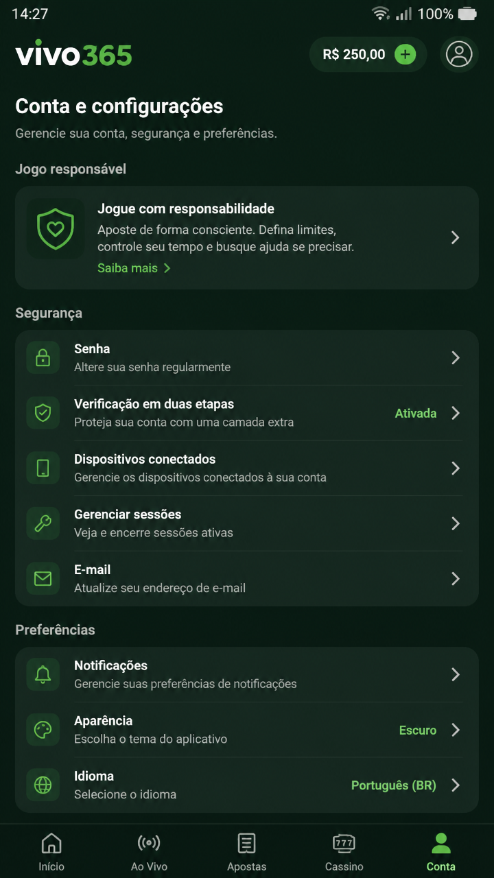 vivo365 screenshot