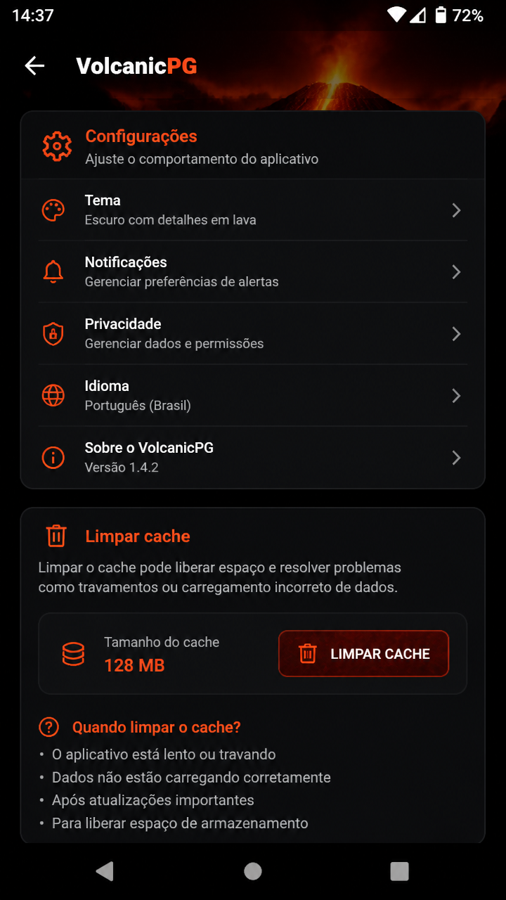 VolcanicPG screenshot