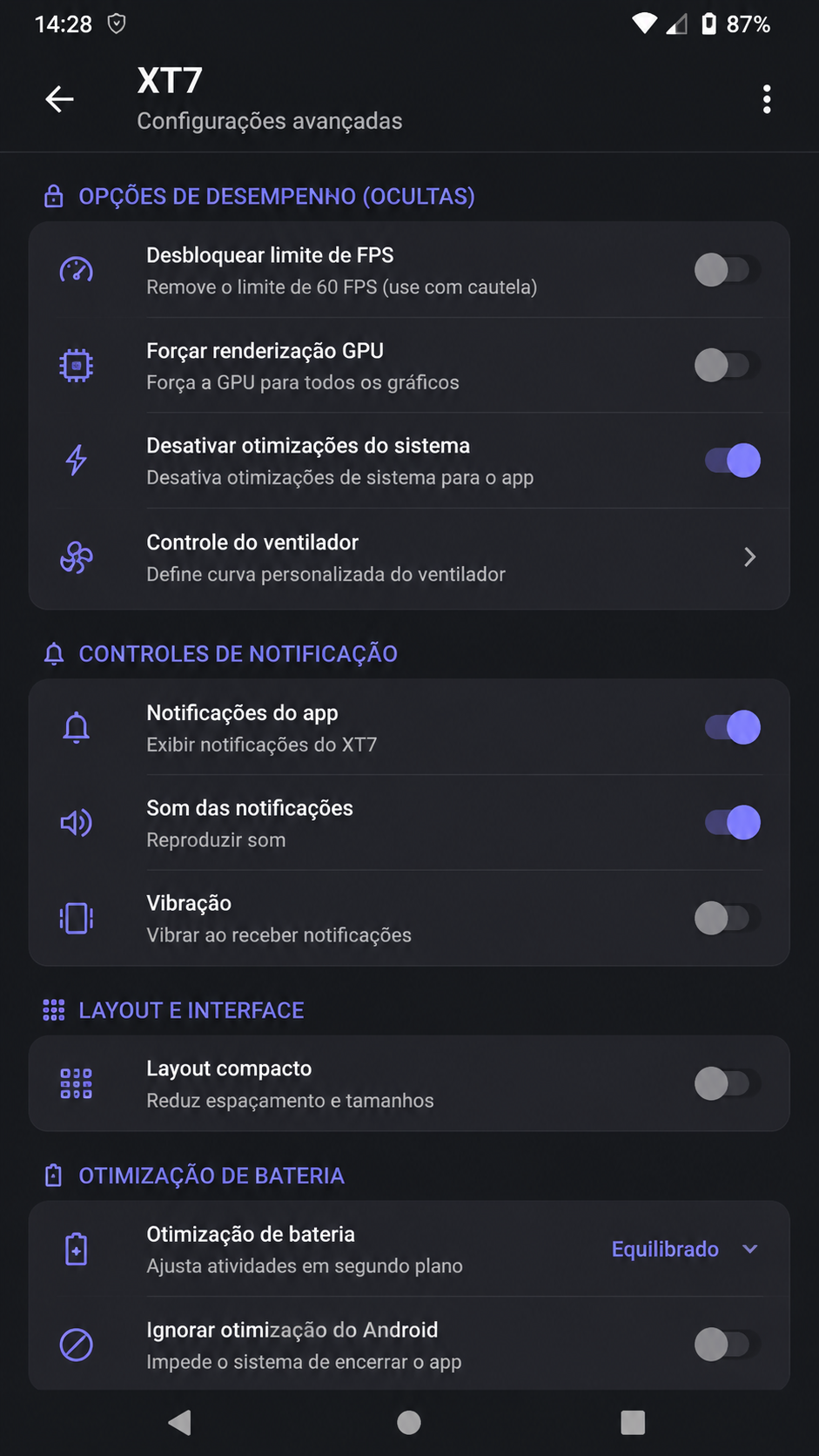 xt7 screenshot